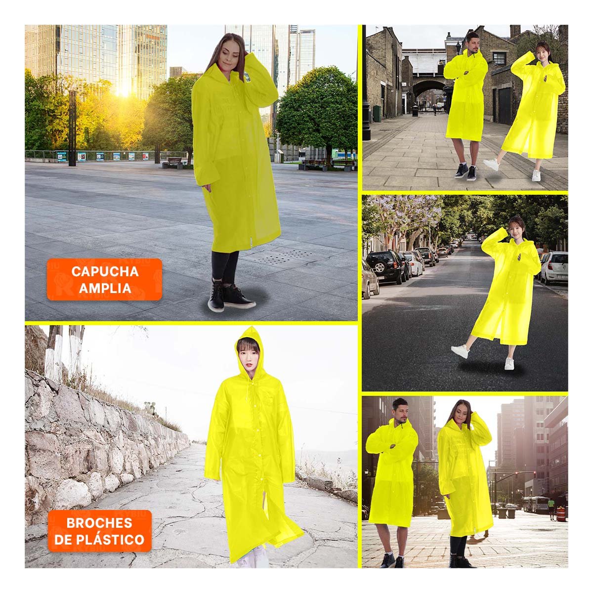 PACK2 PRENDA DE PROTECCION CONTRA LLUVIA PARA ADULTOS Y+PAPEL REGALO - 3
