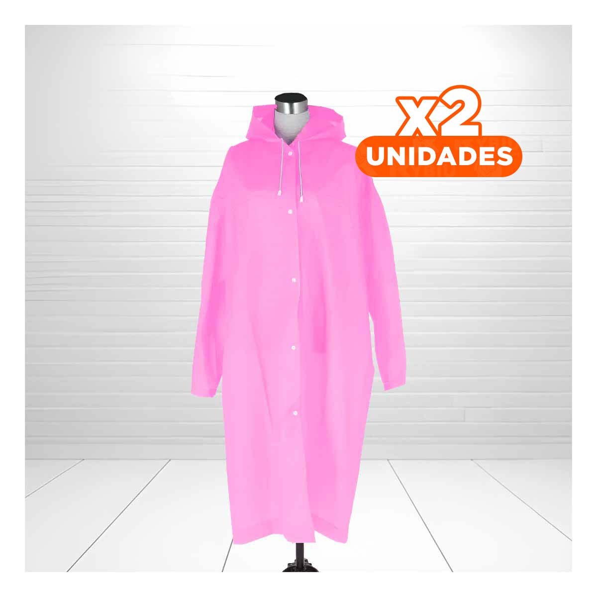 PACK2 CAPA UNISEX PARA LLUVIA CON AJUSTE COMODO Y+REGALO STICKER - 1