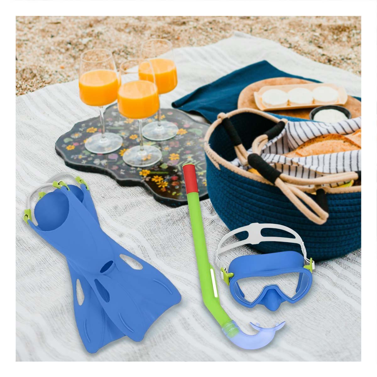 PACK6 KIT DE BUCEO INFANTIL PARA PISCINA Y PLAYA Y+REGALO STICKER - 5