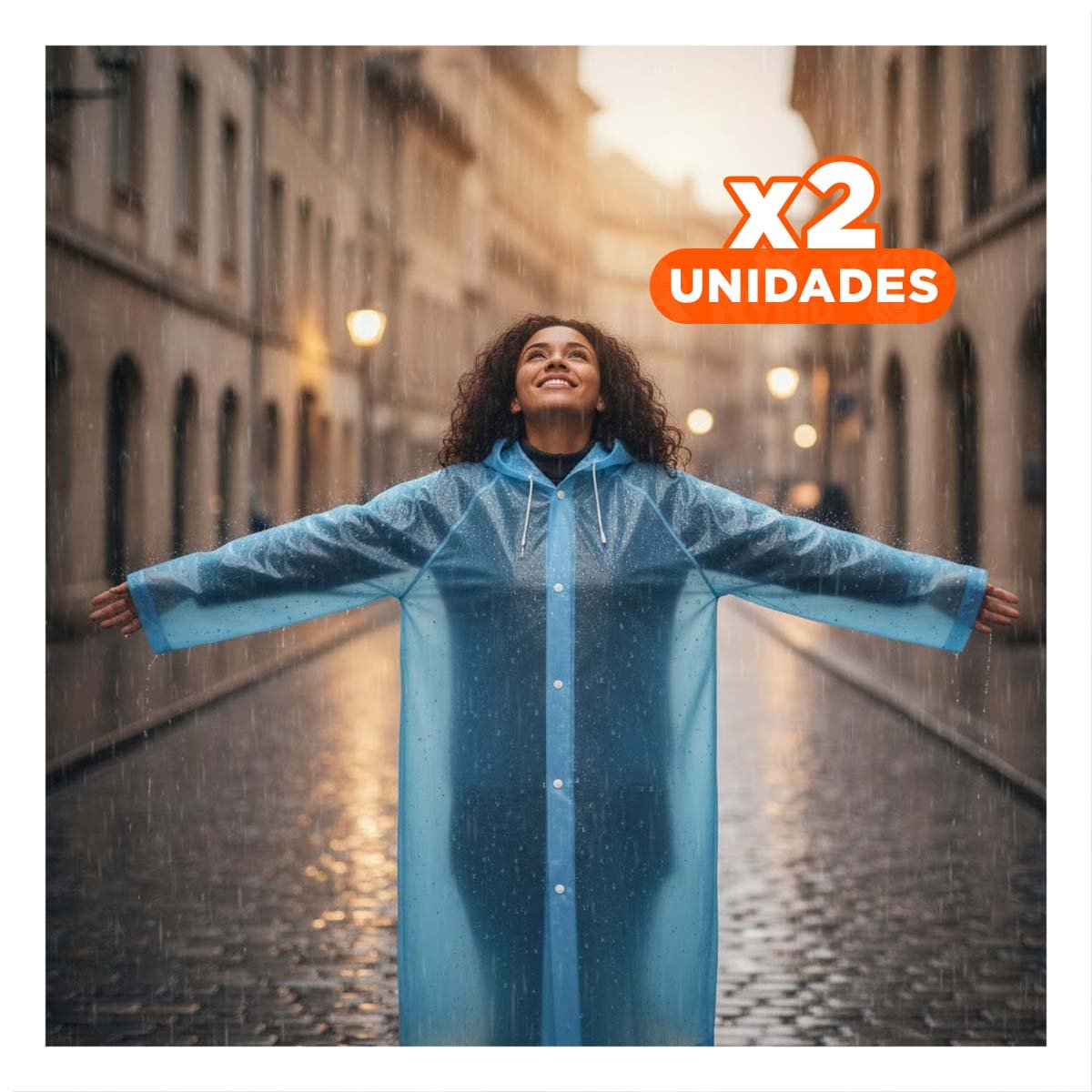PACK2 PRENDA PROTECTORA PARA LLUVIA CON DISENO UNISEX Y+REGALO STICKER - 1