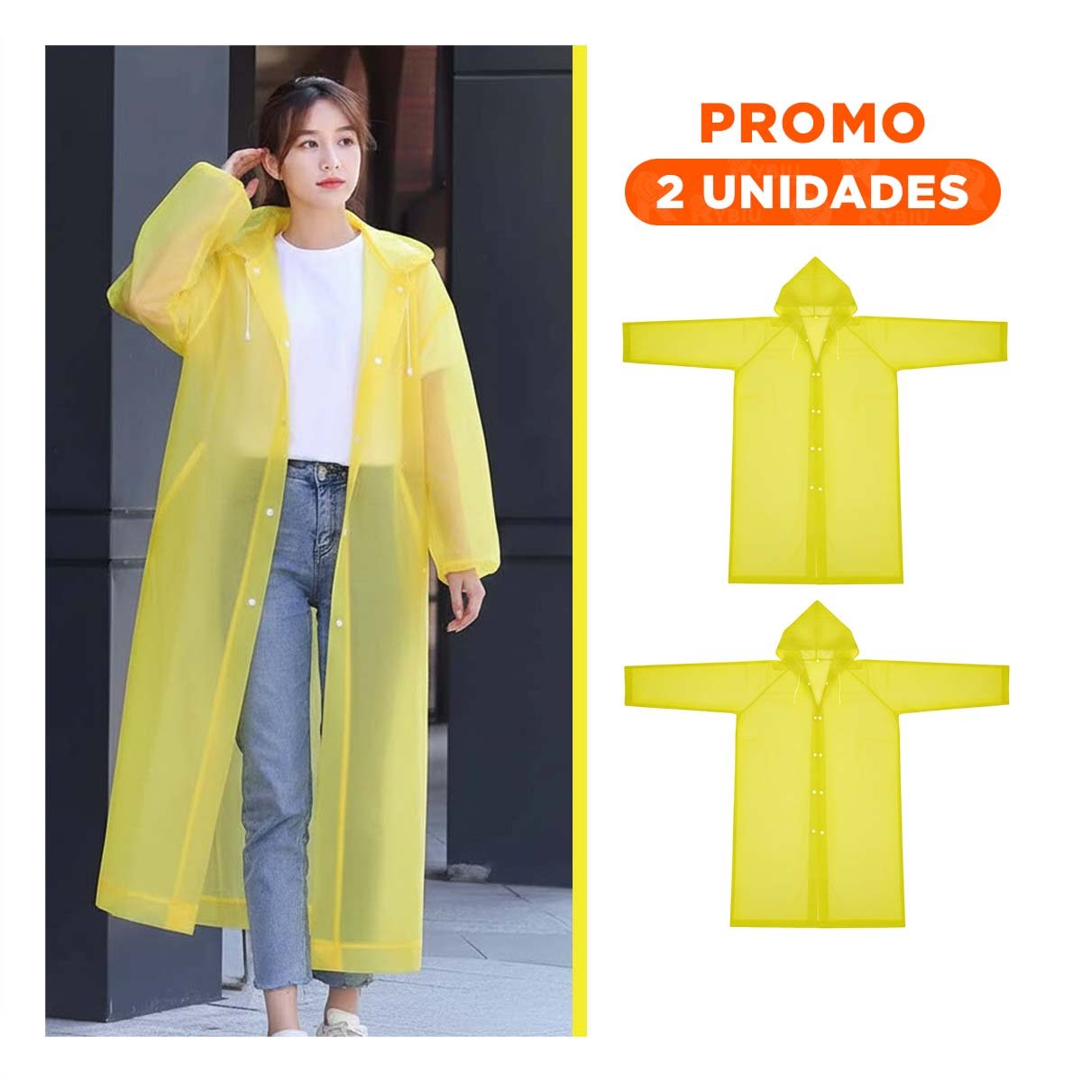 PACK2 IMPERMEABLE LIGERO PARA TRANSPORTE FACIL Y USO DIARIO - 1