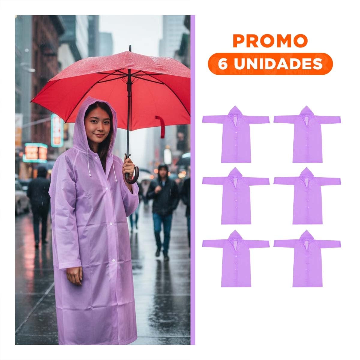 PACK6 CAPA PROTECTORA CONTRA EL AGUA PARA MOVILIDAD DIARIA - 1