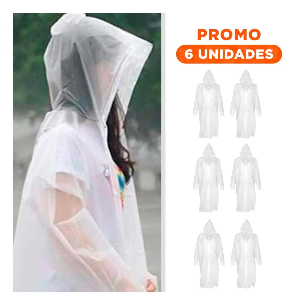 PACK6 CAPA PROTECTORA CONTRA EL AGUA PARA MOVILIDAD DIARIA BAJO LA LLUVIA - 1