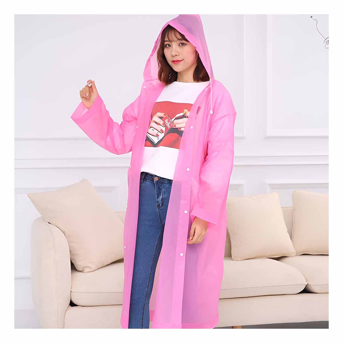 ABRIGO DE LLUVIA UNISEX PARA USO URBANO Y EXTERIOR Y+REGALO STICKER - 5