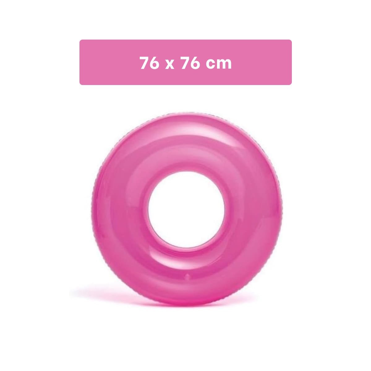 PACK6 UTENSILIO ACUATICO TRANSPARENTE ROSADO FLOTANTE INFLABLE HOGAR CASA Y+PAPEL REGALO - 4