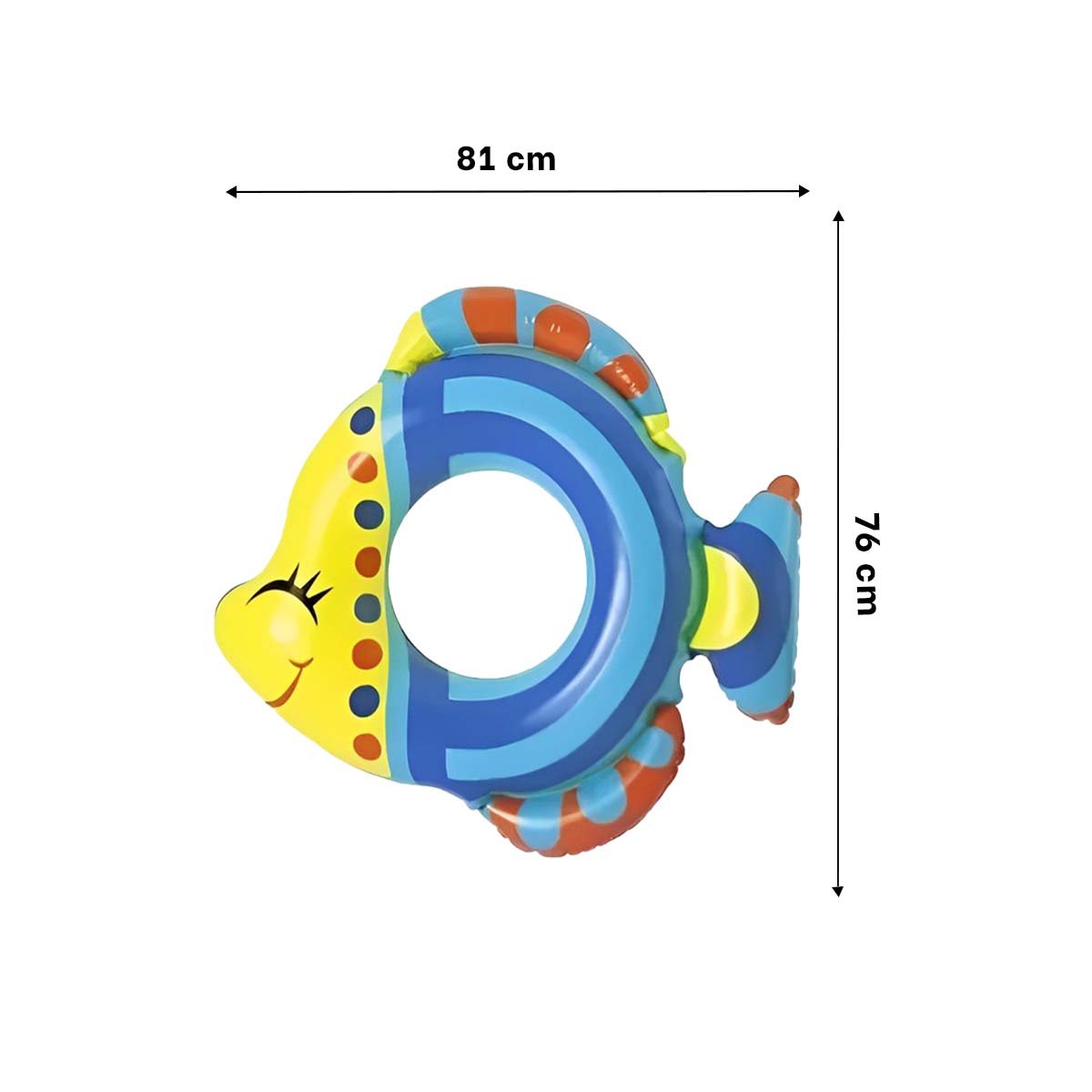 PACK2 LLAMATIVO PEZ INFLABLE AZUL PARA PISCINA PLAYA DIVERSION Y+REGALO STICKER - 4