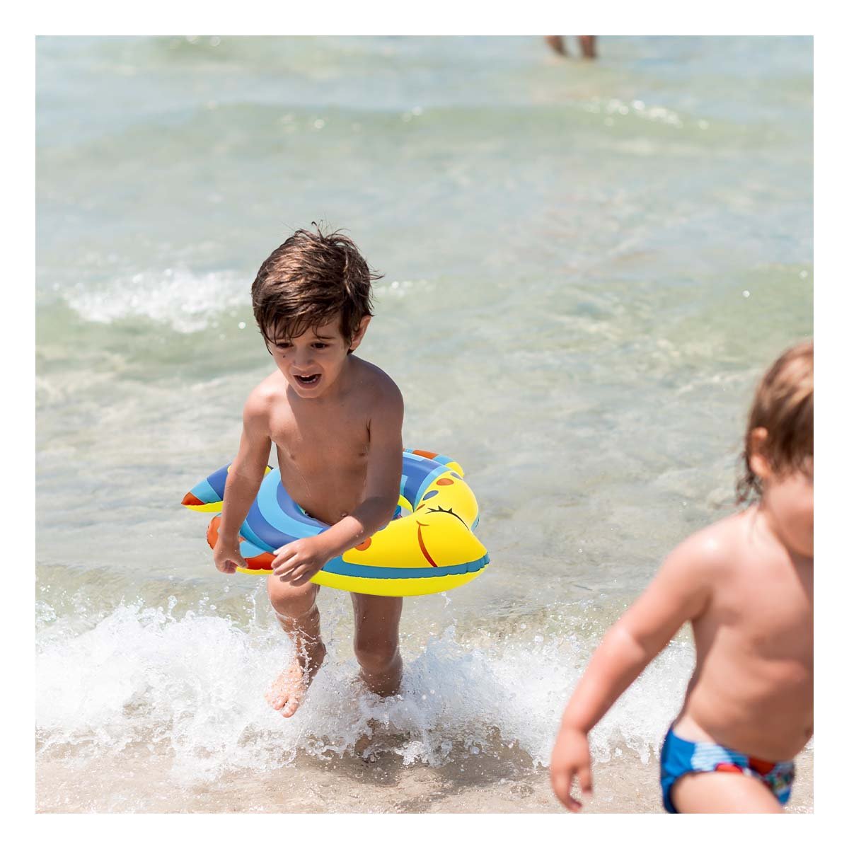 PACK2 LLAMATIVO PEZ INFLABLE AZUL PARA PISCINA PLAYA DIVERSION Y+REGALO STICKER - 5