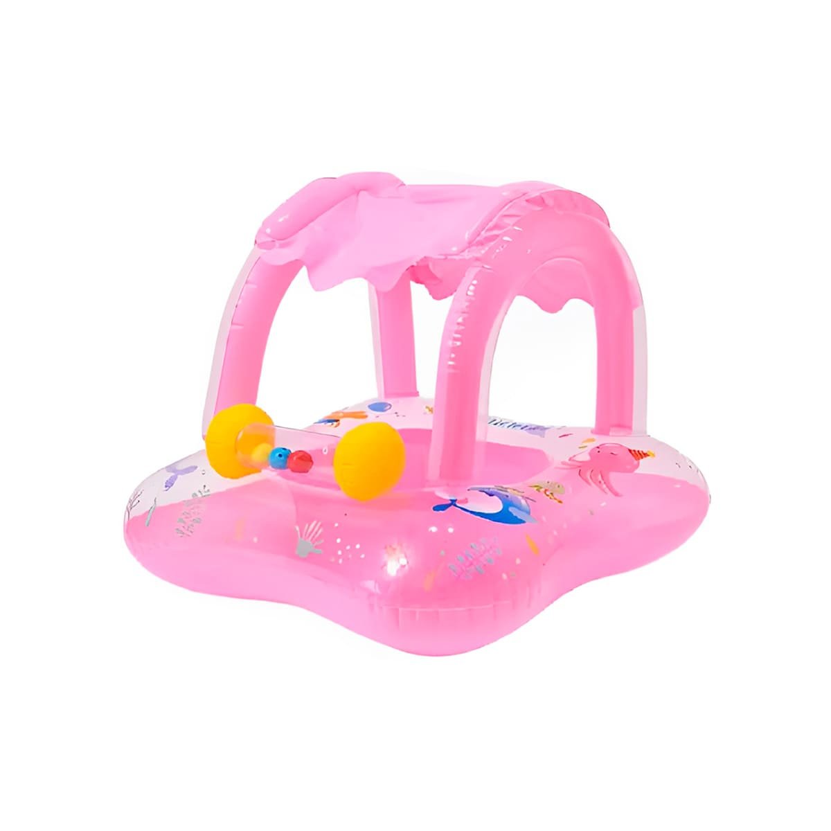 HOGAR BEBE CON TECHO ROSADO PARA PISCINA SEGURO COMODO VERANO Y+REGALO STICKER - 3