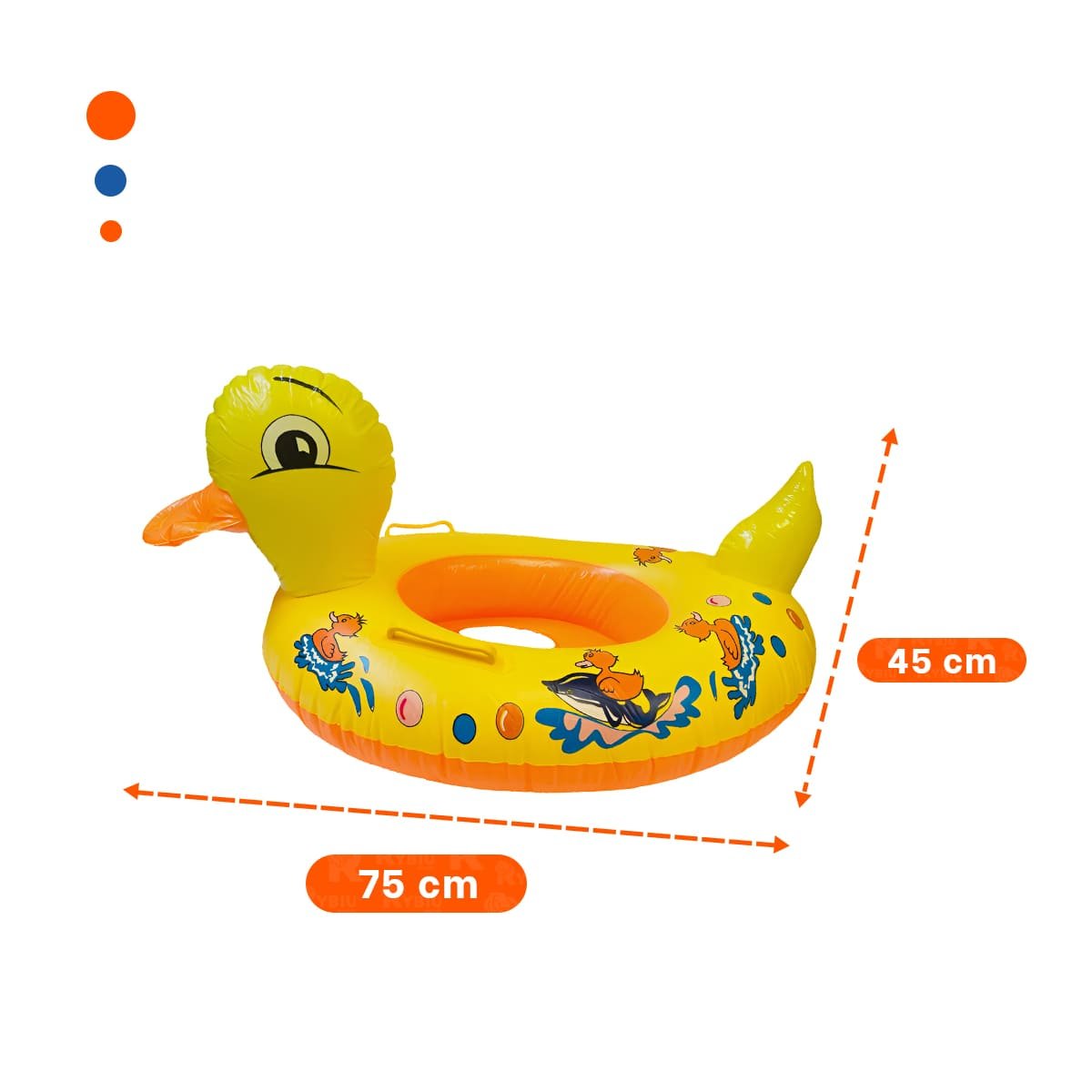VERANO PATO INFLABLE CON ASAS FIRMES PARA PISCINA HOGAR ESTILO ALEGRE AMARILLO Y+REGALO STICKER - 4