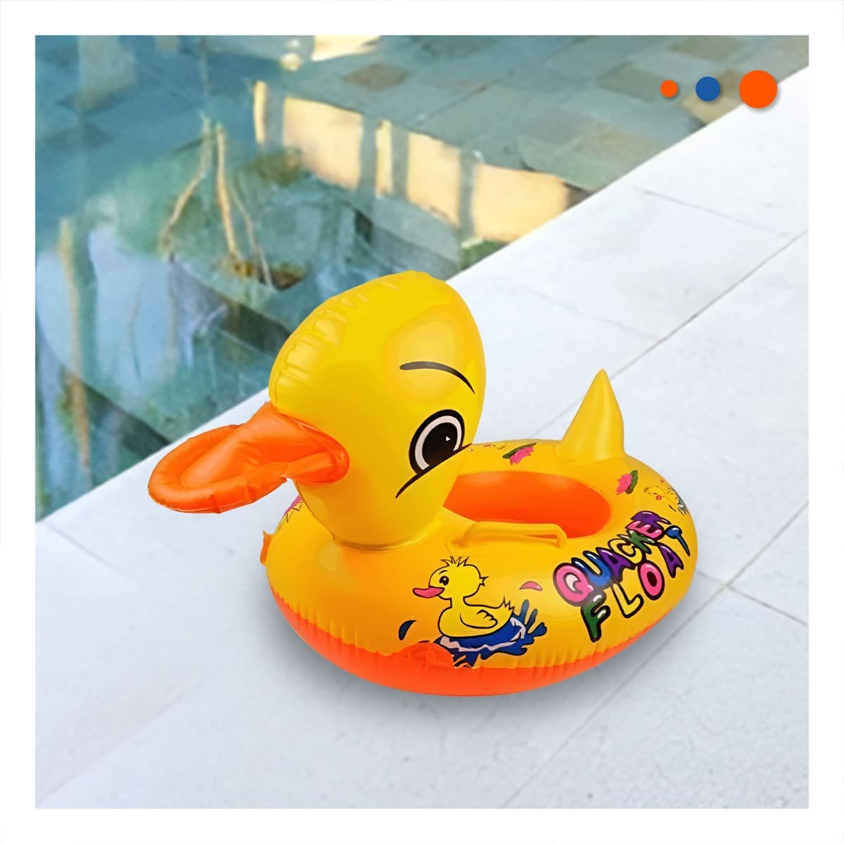 VERANO PATO INFLABLE CON ASAS FIRMES PARA PISCINA HOGAR ESTILO ALEGRE AMARILLO Y+REGALO STICKER - 5
