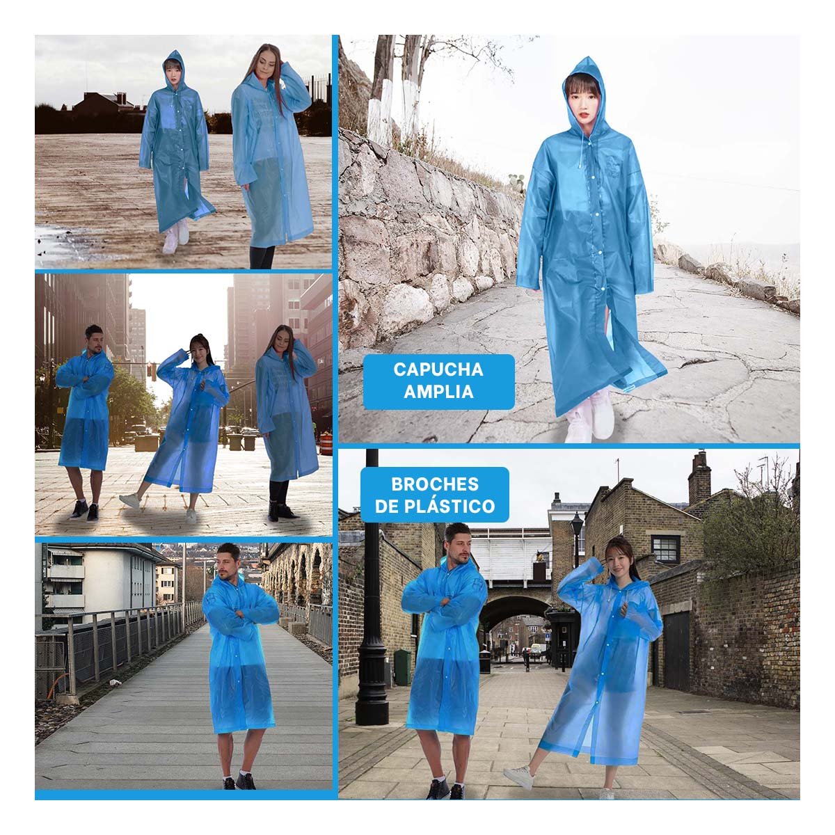 PRENDA PROTECTORA CONTRA LA LLUVIA PARA USO DIARIO UNISEX Y+POST IT - 5
