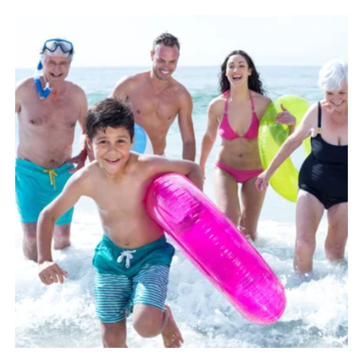 PACK12 ACCESORIO VERANO TRANSPARENTE ROSADO FLOTANTE INFLABLE HOGAR CASA Y+PAPEL REGALO - 3