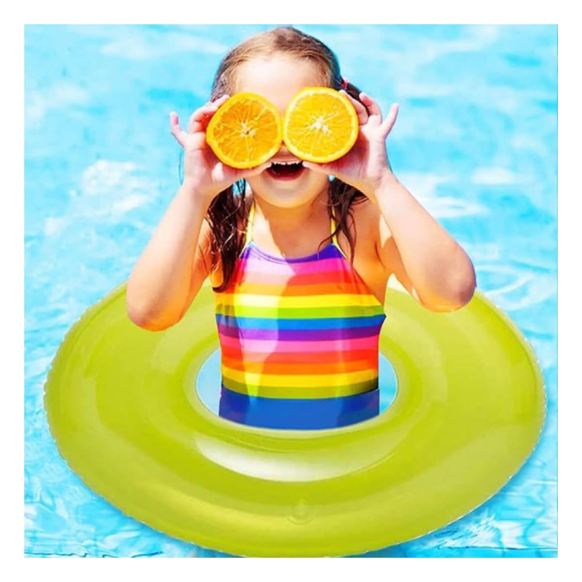 ALTERNATIVA TRANSPARENTE AMARILLO PARA DIVERSION EN PISCINA Y+LIGAS REGALO - 1
