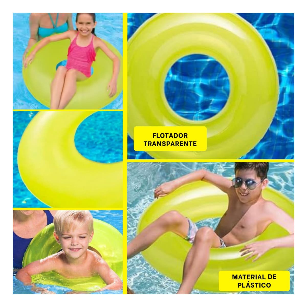 ALTERNATIVA TRANSPARENTE AMARILLO PARA DIVERSION EN PISCINA Y+LIGAS REGALO - 5