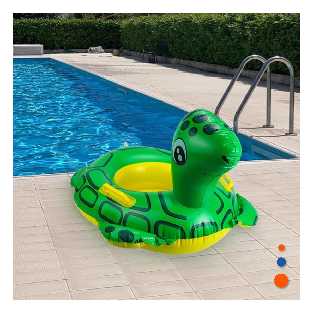 ELEMENTO FLOTANTE TORTUGA CON ASAS PARA JUEGOS EN AGUA EN HOGAR COLOR VERDE Y+PAPEL REGALO - 5