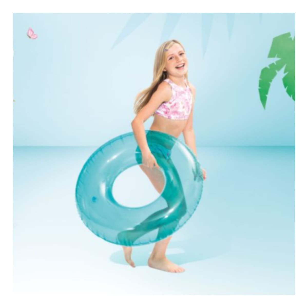 PACK12 ESTILO TRANSPARENTE COLOR CELESTE USO ACUATICO - 2