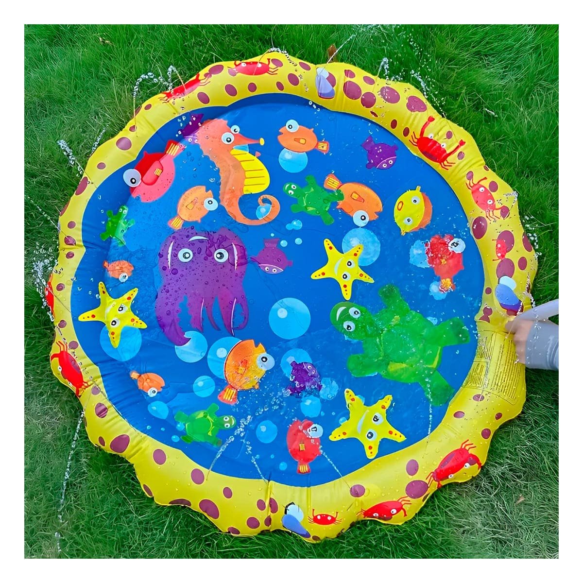 PACK12 DISENO INFLABLE COLCHONETA TIPO PILETA EN COLORES MARINO AMARILLO Y CELESTE - 2