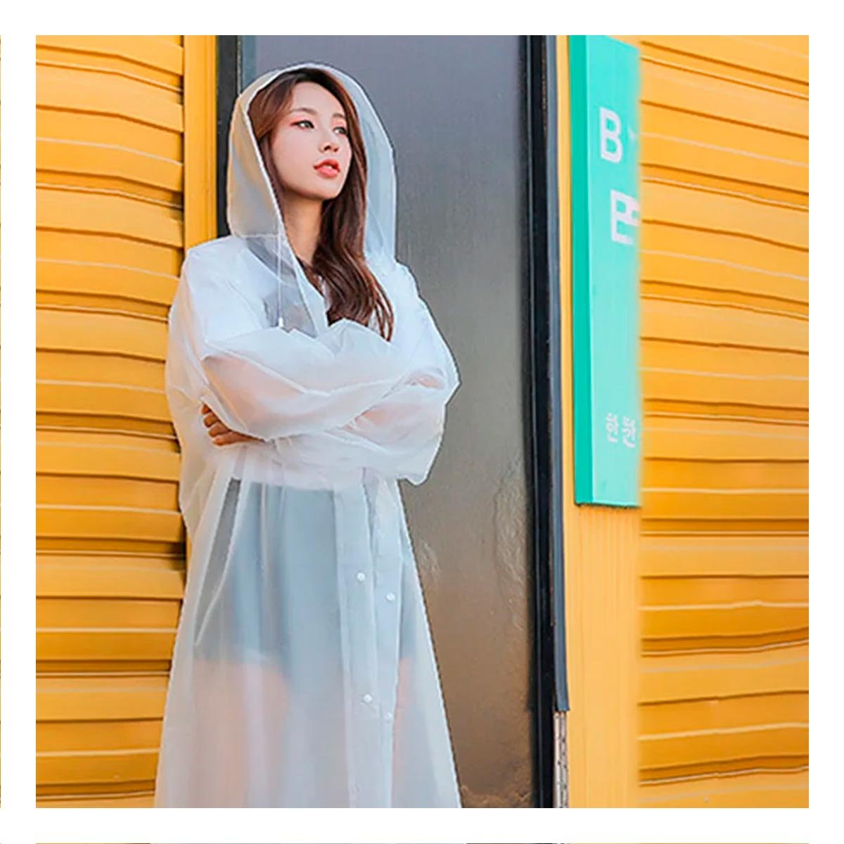 CAPA IMPERMEABLE LIGERA PARA CLIMA HUMEDO CON DISENO UNISEX Y BUEN AJUSTE Y+PAPEL REGALO - 2