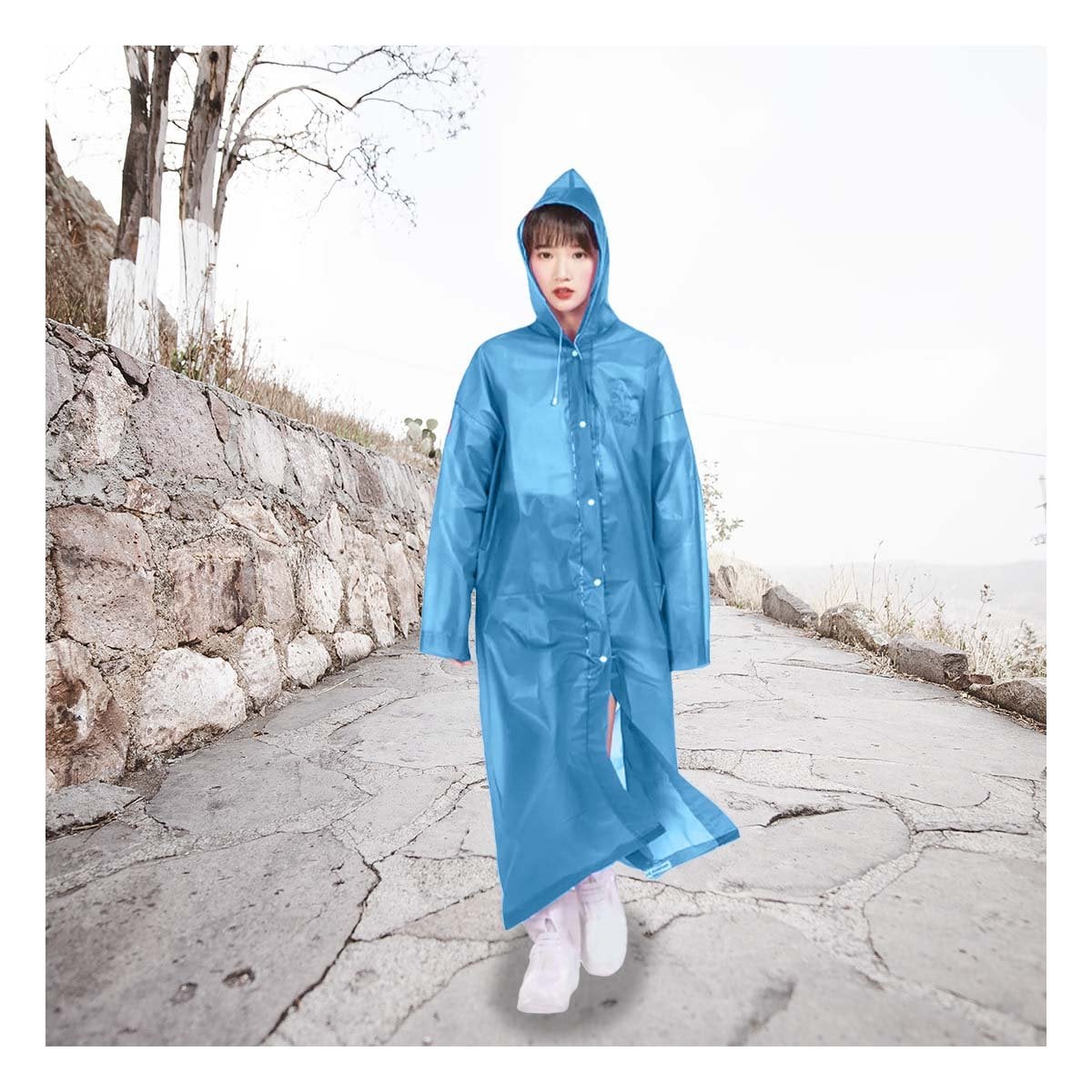 IMPERMEABLE FUNCIONAL PARA DIAS LLUVIOSOS CON ESTILO ACTUAL Y+LIGAS REGALO - 2