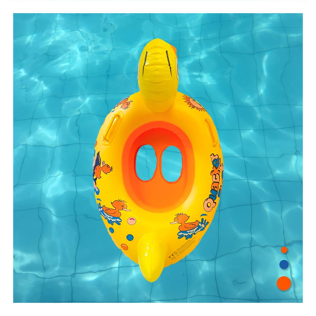 PACK6 DECORATIVO PATO INFLABLE CON ASAS FIRMES PARA PISCINA EN COLOR AMARILLO Y+PAPEL REGALO - 5