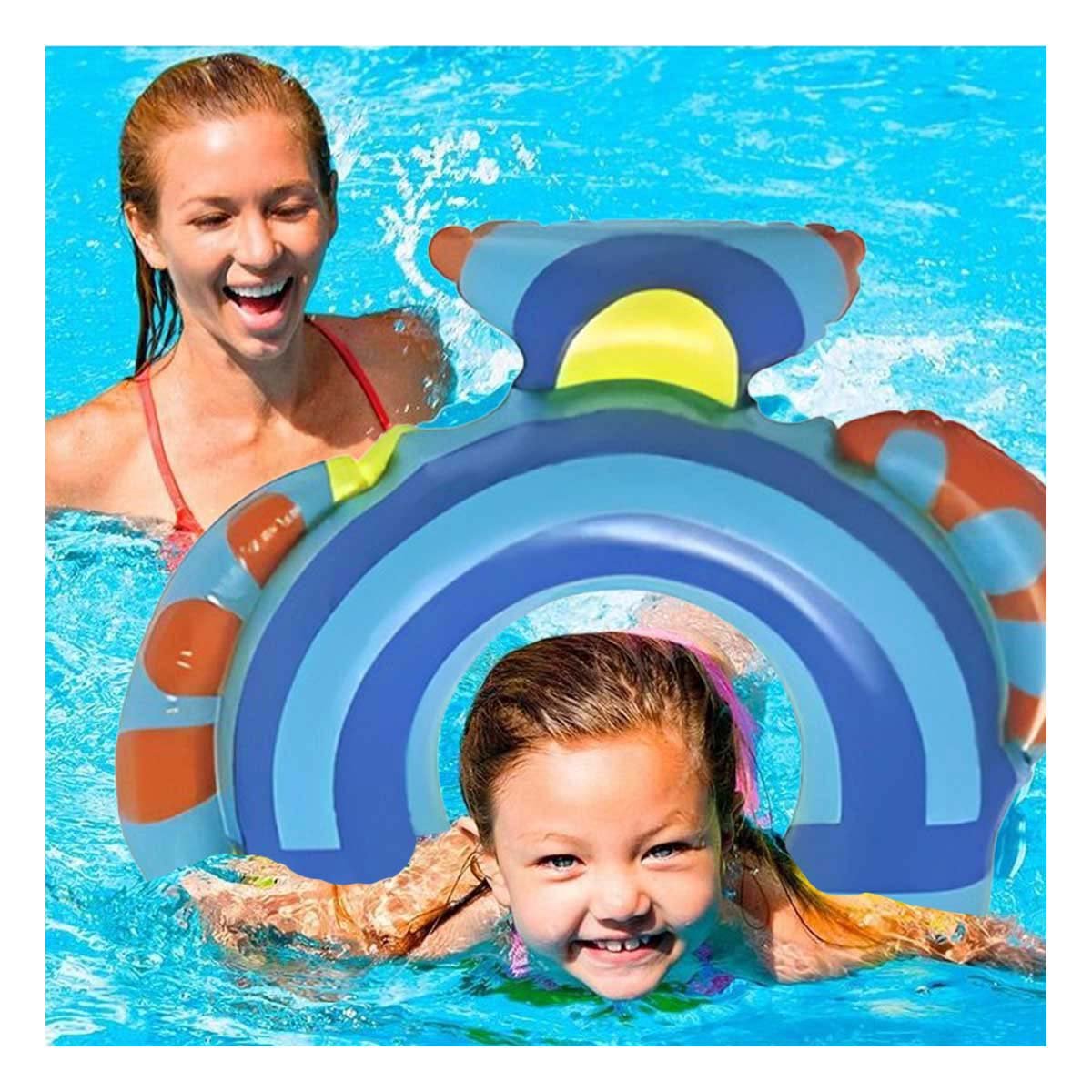PACK2 ATRACTIVO PEZ INFLABLE AZUL PARA PISCINA PLAYA ESTILO HOGAR Y+PAPEL REGALO - 2