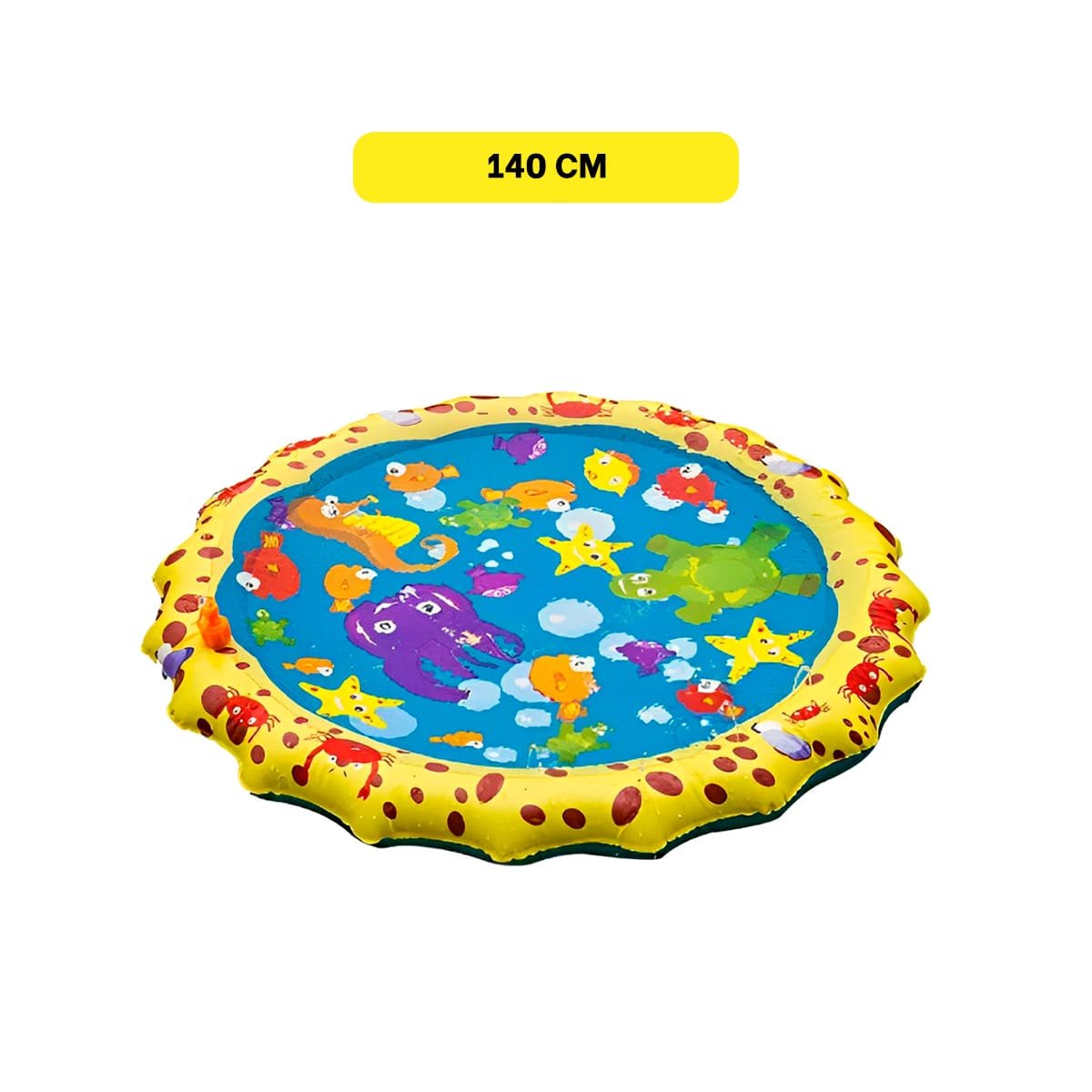 PACK2 ESTILO INFLABLE COLCHONETA TIPO PILETA EN COLORES MARINO AMARILLO Y CELESTE - 4