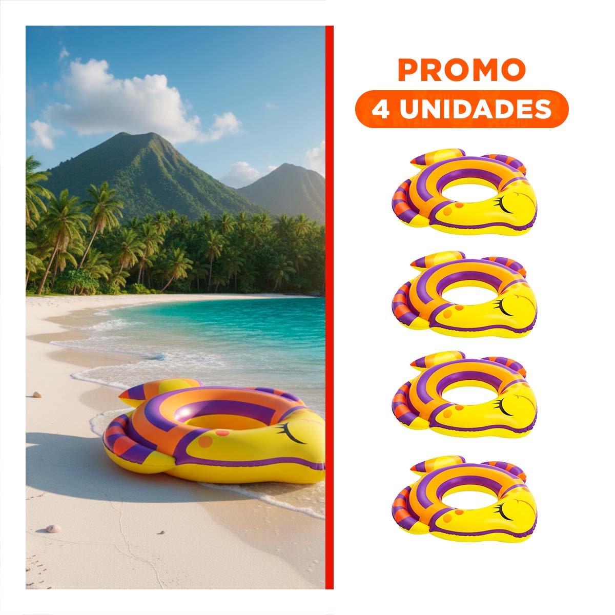 PACK4 RUEDA MORADO PARA PISCINA Y PLAYA INFANTIL MARCA BESTWAY USO FAMILIAR Y+REGALO STICKER - 1