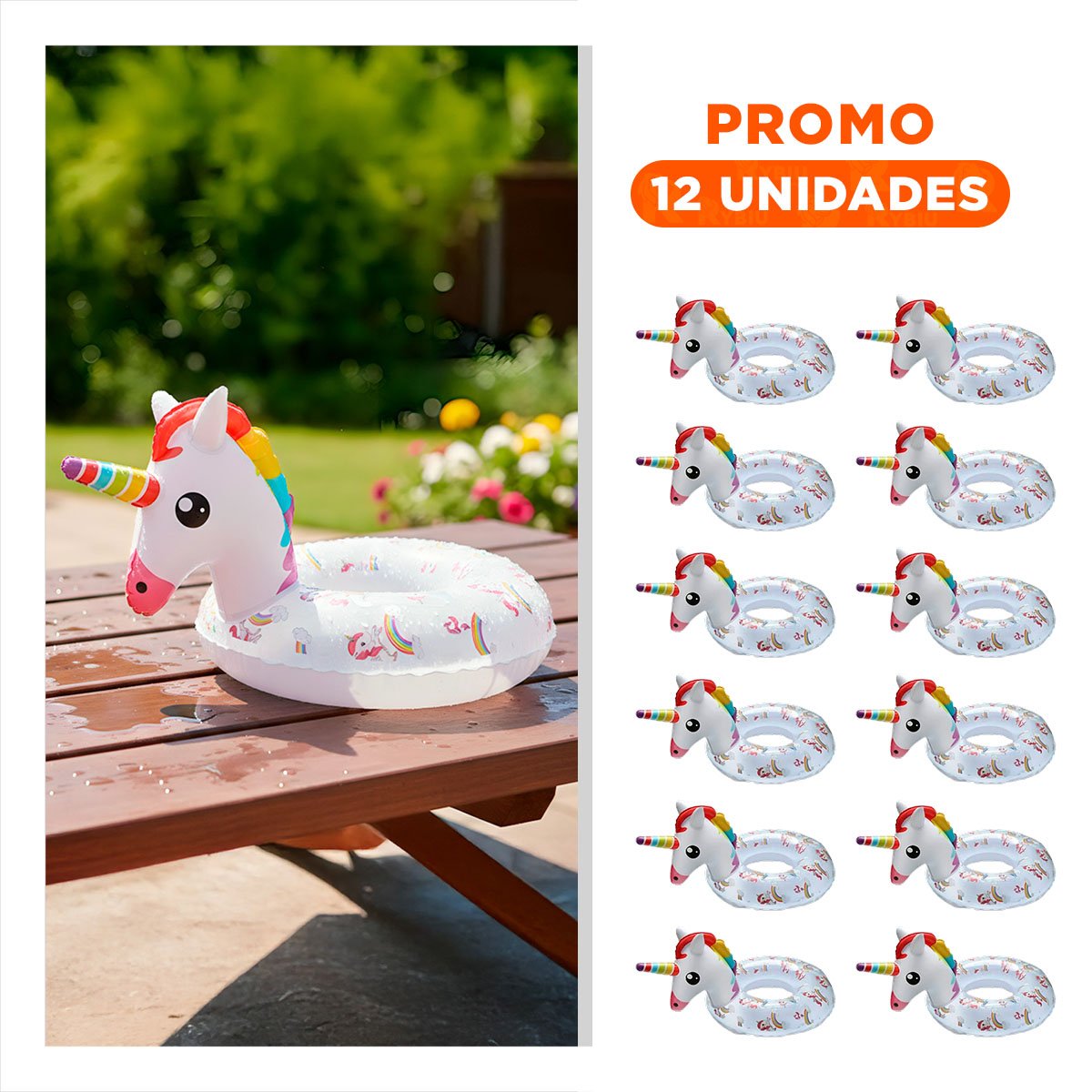PACK12 PIEZA DE CASA UNICORNIO TRANSPARENTE DECORATIVA Y+REGALO STICKER - 1