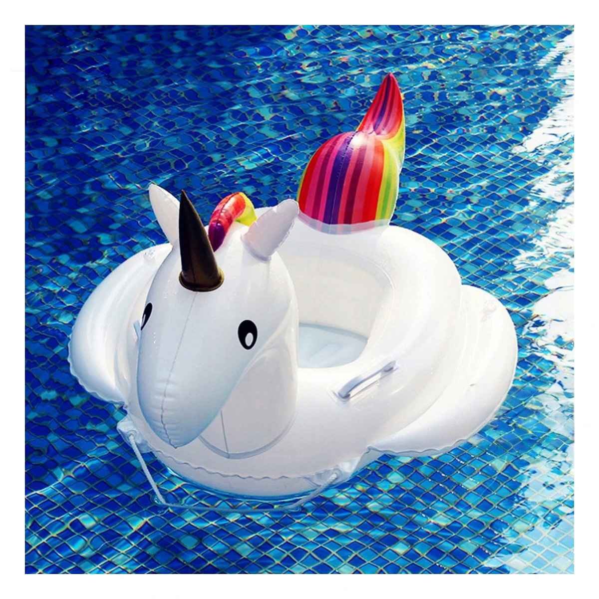 PACK12 INFLABLE CON ASA TIPO UNICORNIO PARA PISCINA Y PLAYA COMODO Y+PAPEL REGALO - 3