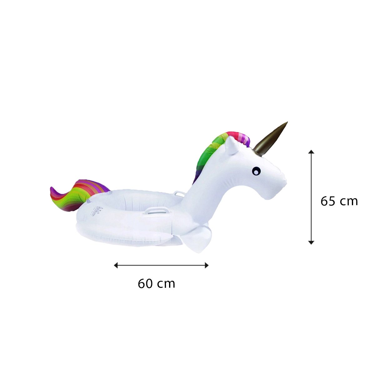 PACK12 INFLABLE CON ASA TIPO UNICORNIO PARA PISCINA Y PLAYA COMODO Y+PAPEL REGALO - 4
