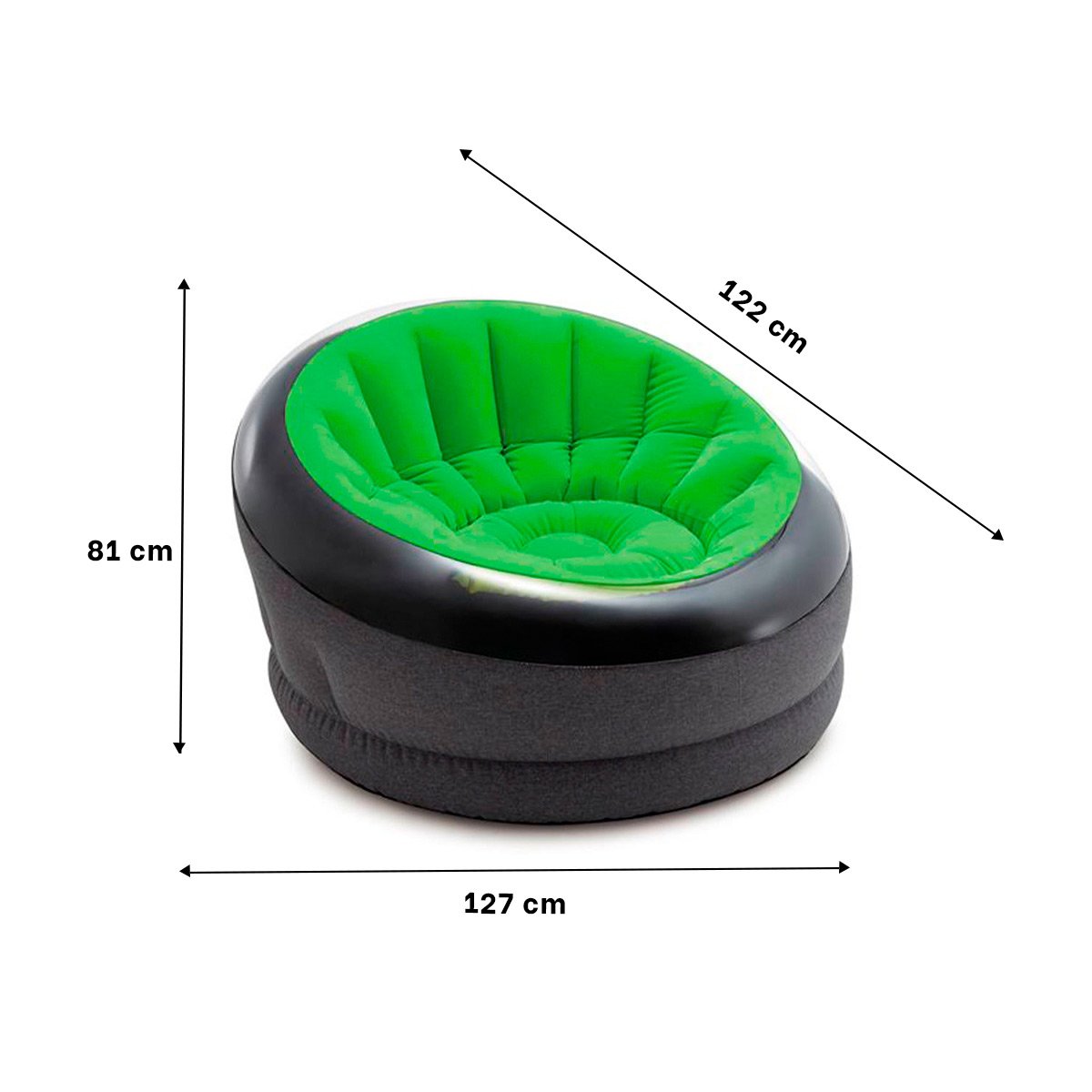 PACK2 MUEBLE INFLABLE MODERNO VERDE PARA INTERIOR Y+REGALO STICKER - 4