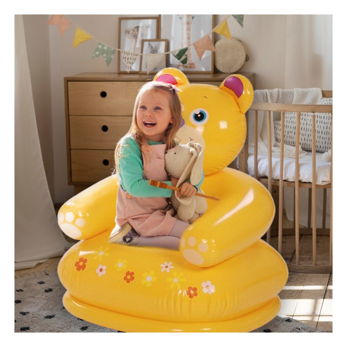 PACK4 MUEBLE INFLABLE INFANTIL PARA DESCANSO Y JUEGOS Y+PAPEL REGALO - 2