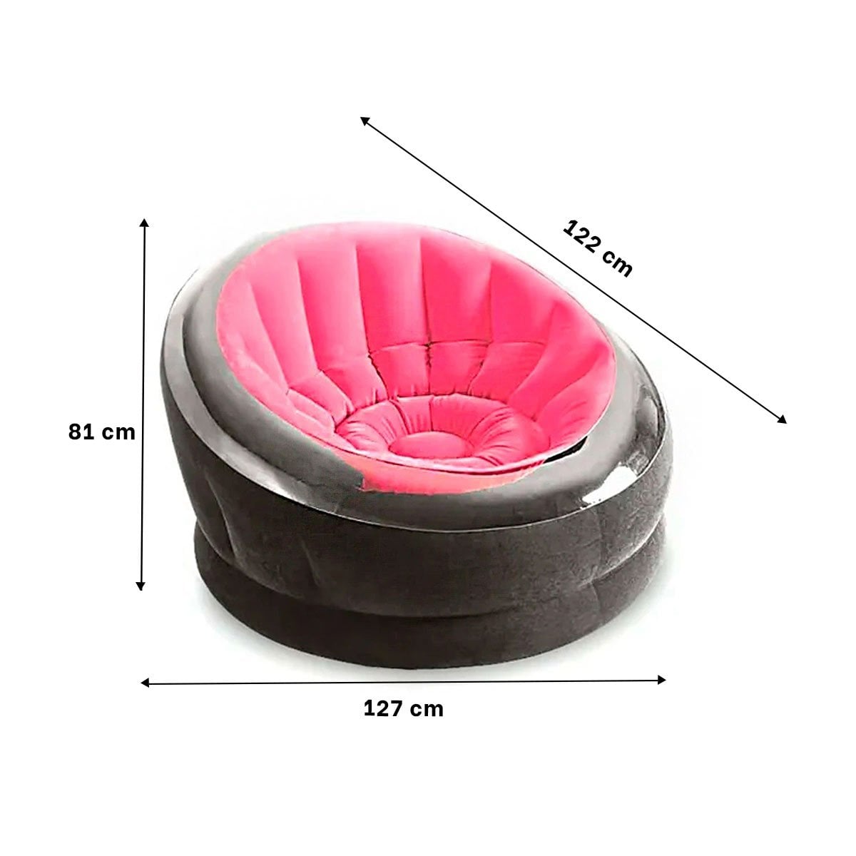 PACK4 SILLON INFLABLE ROSADO PARA ESPACIOS COMODOS DEL HOGAR Y+REGALO STICKER - 4