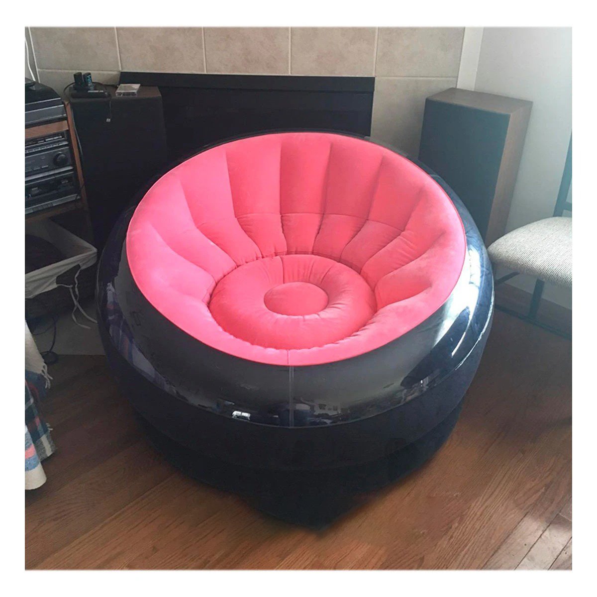 PACK4 SILLON INFLABLE ROSADO PARA ESPACIOS COMODOS DEL HOGAR Y+REGALO STICKER - 5