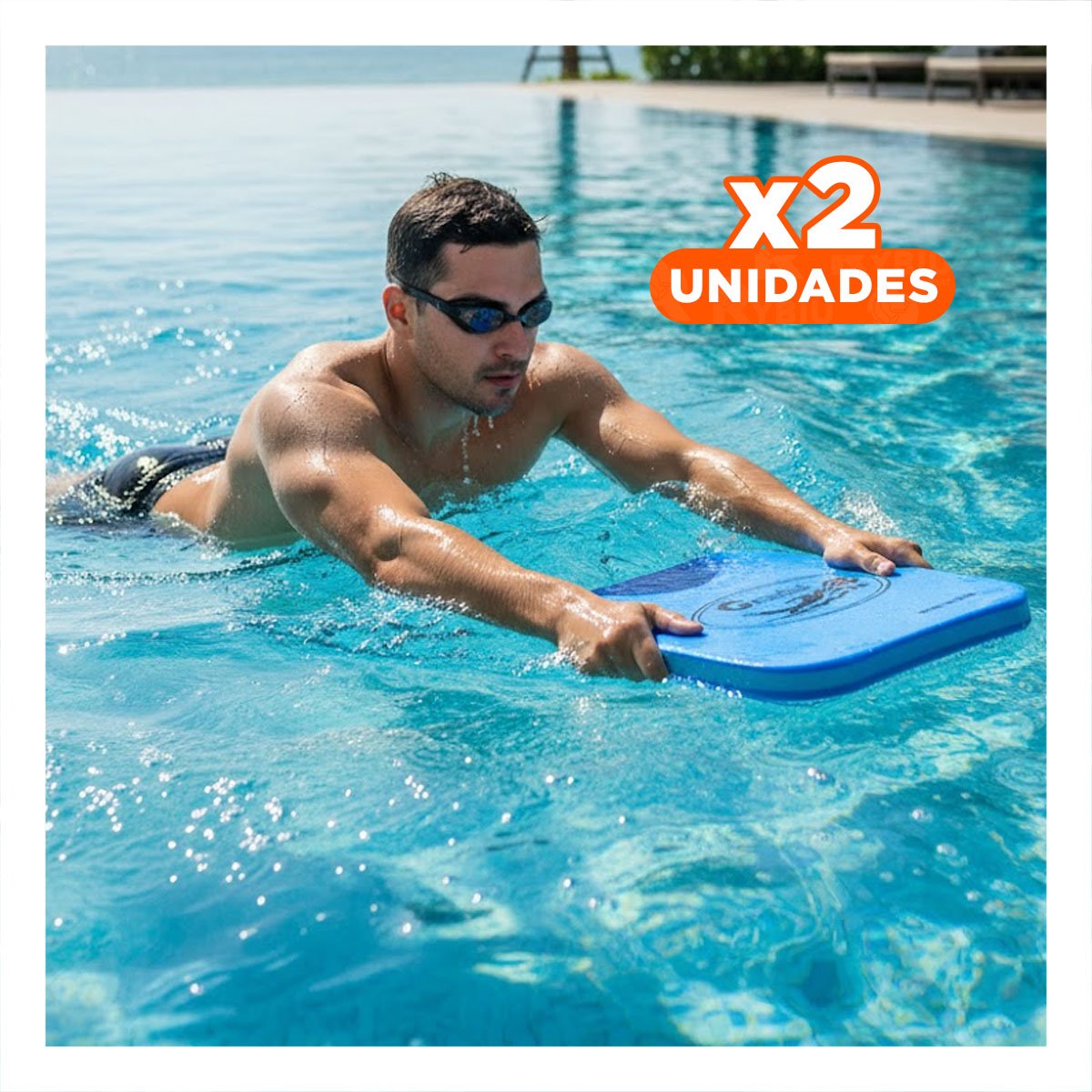 PACK2 IMPLEMENTO PARA NATACION PLANO AZUL GRAVITAL PARA USO EN PISCINA Y+REGALO STICKER - 1