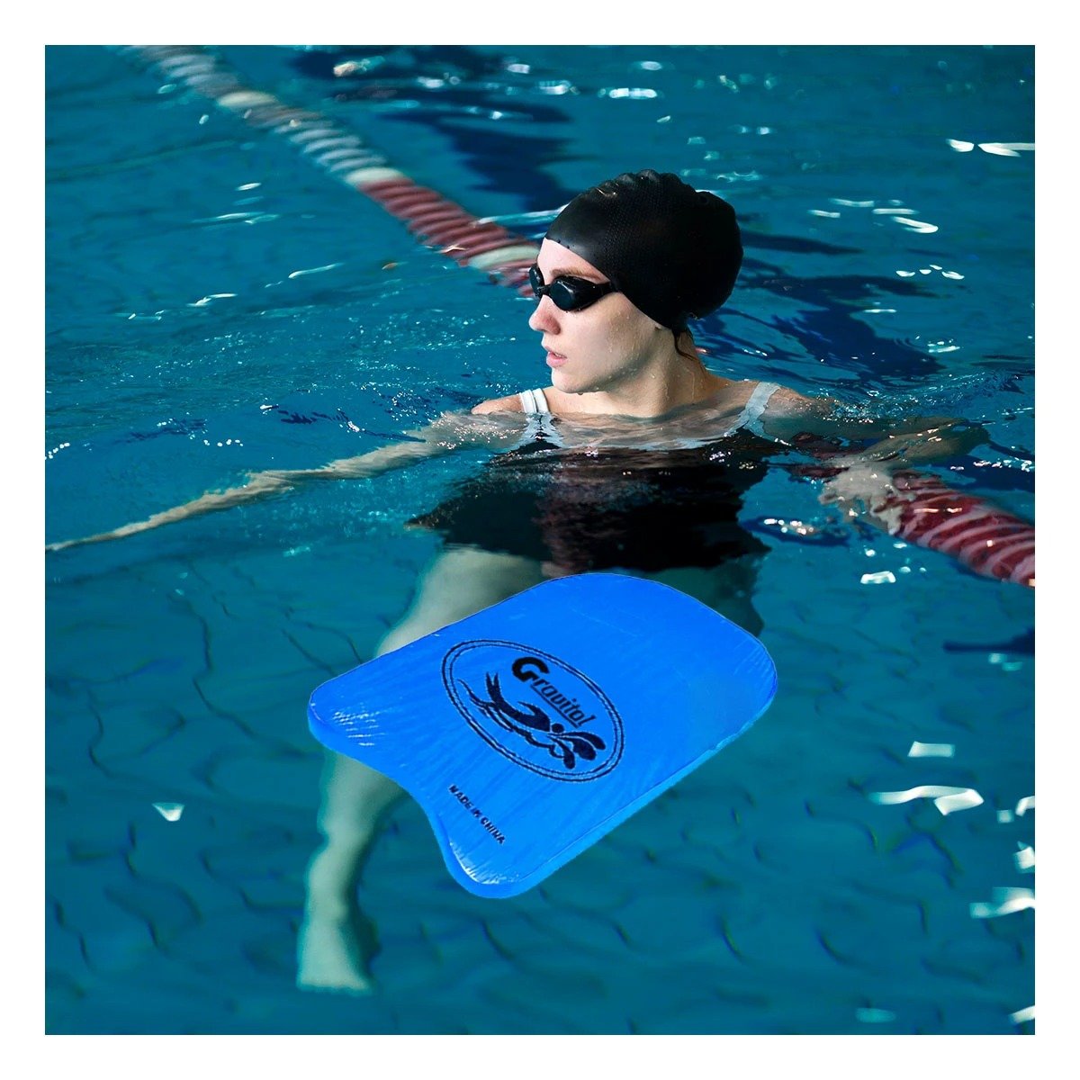 PACK2 IMPLEMENTO PARA NATACION PLANO AZUL GRAVITAL PARA USO EN PISCINA Y+REGALO STICKER - 5