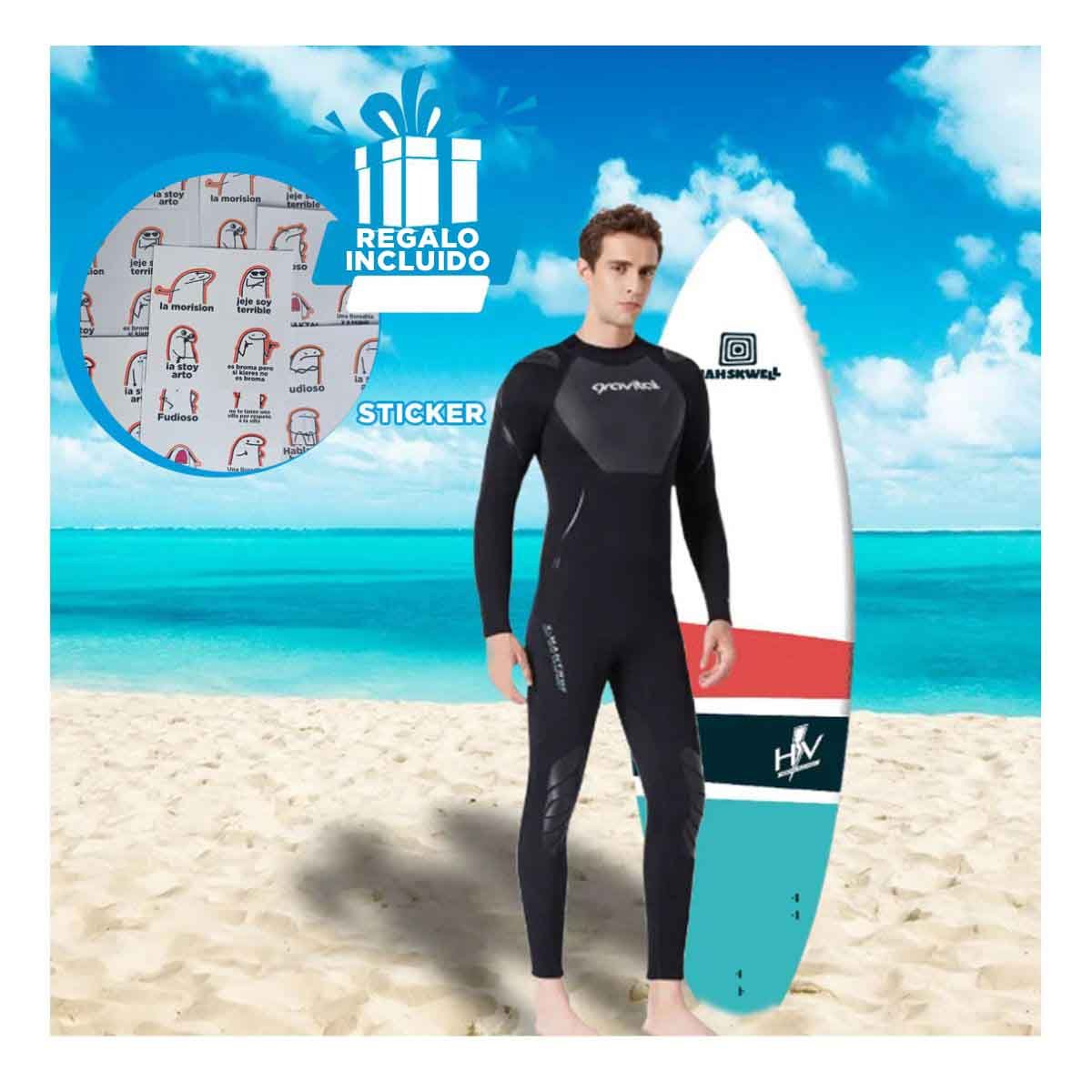 PACK2 DISENO DE NEOPRENO HOMBRE PECHO Y BRAZO NEGRO TALLA L GRAVITAL 61130H Y+PAPEL REGALO - 5