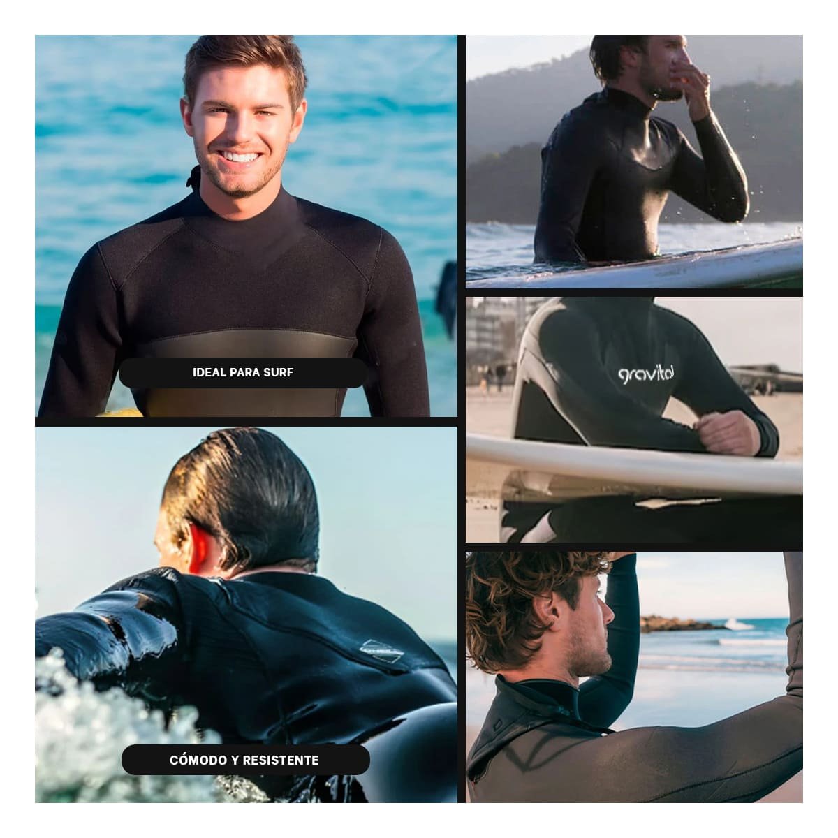 PACK2 LINEA DE NEOPRENO HOMBRE PECHO Y BRAZO 33MM GRAVITAL NEGRO TALLA M Y+PAPEL REGALO - 3