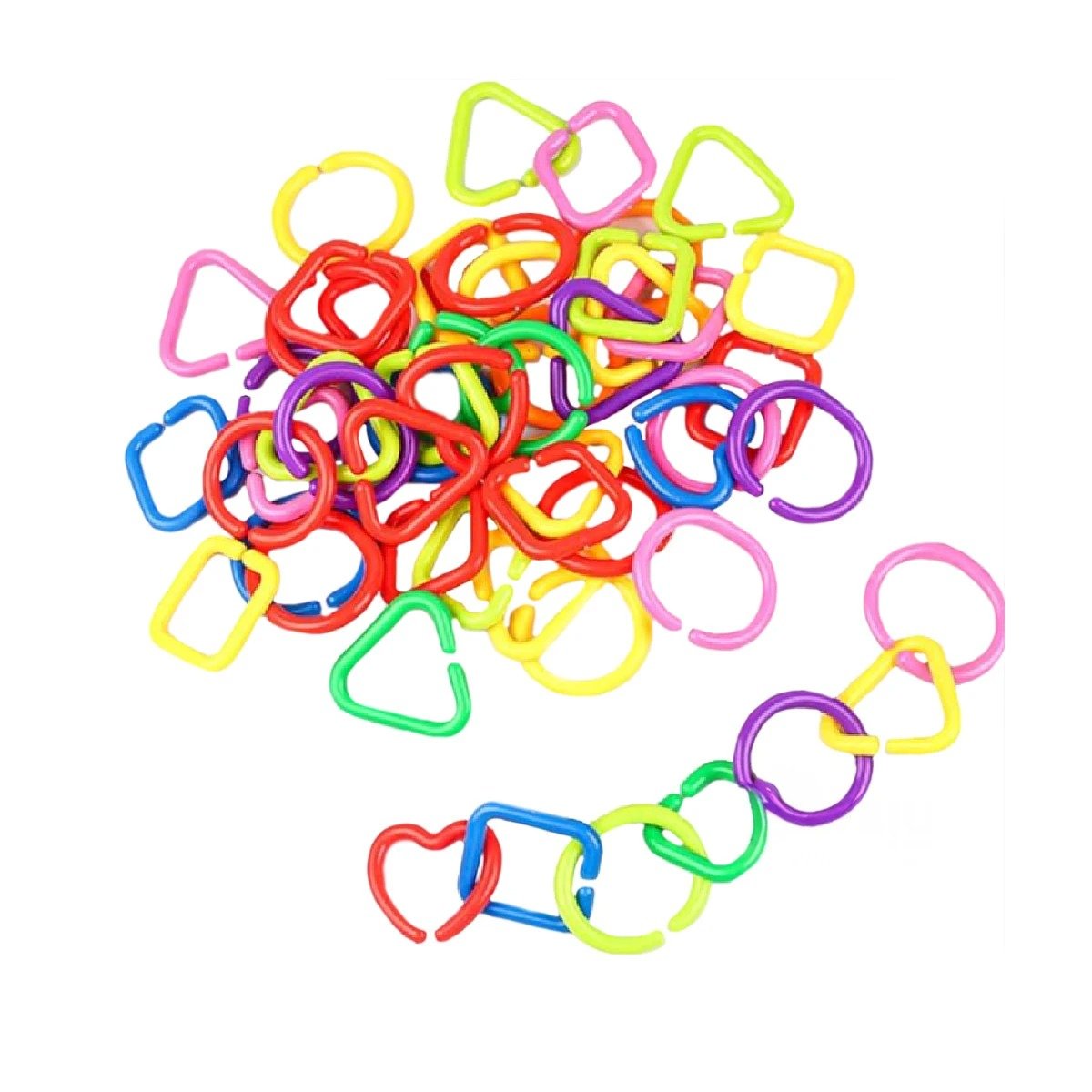 PACK12 FIGURAS SENSORIALES DE ANILLOS DE FIGURAS GEOMETRICAS PARA JUEGO Y+REGALO STICKER - 2