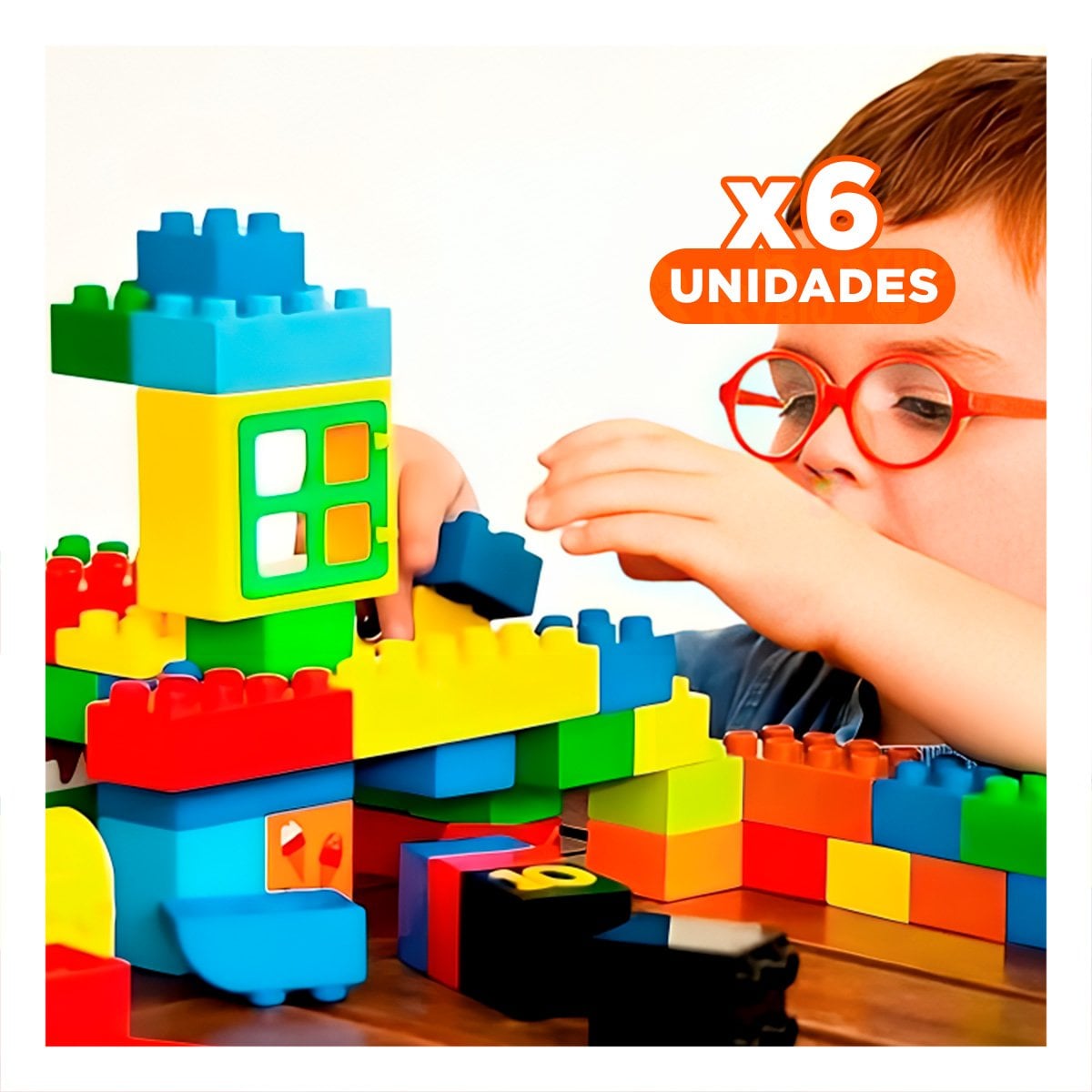PACK6 SOLUCION CREATIVA DE CONSTRUCCION MULTICOLOR EN BALDE PARA CASA Y+REGALO STICKER - 1