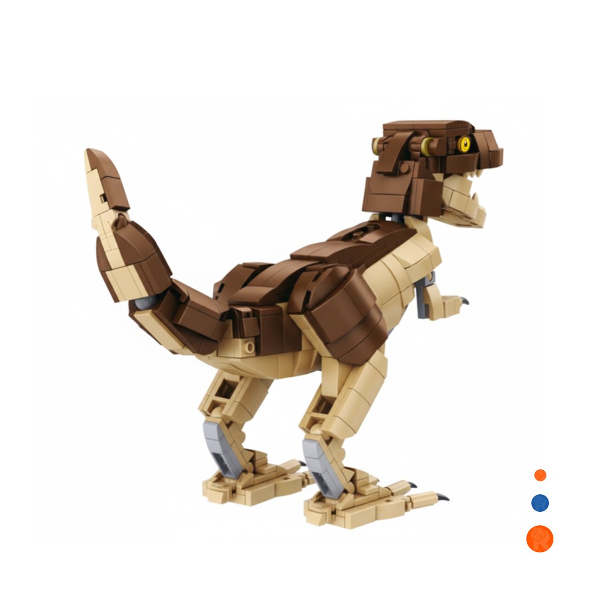 KIT DE CONSTRUCCION DINOSAURIO CON BLOQUES PARA DESARROLLO CREATIVO MANUAL Y+REGALO STICKER - 3