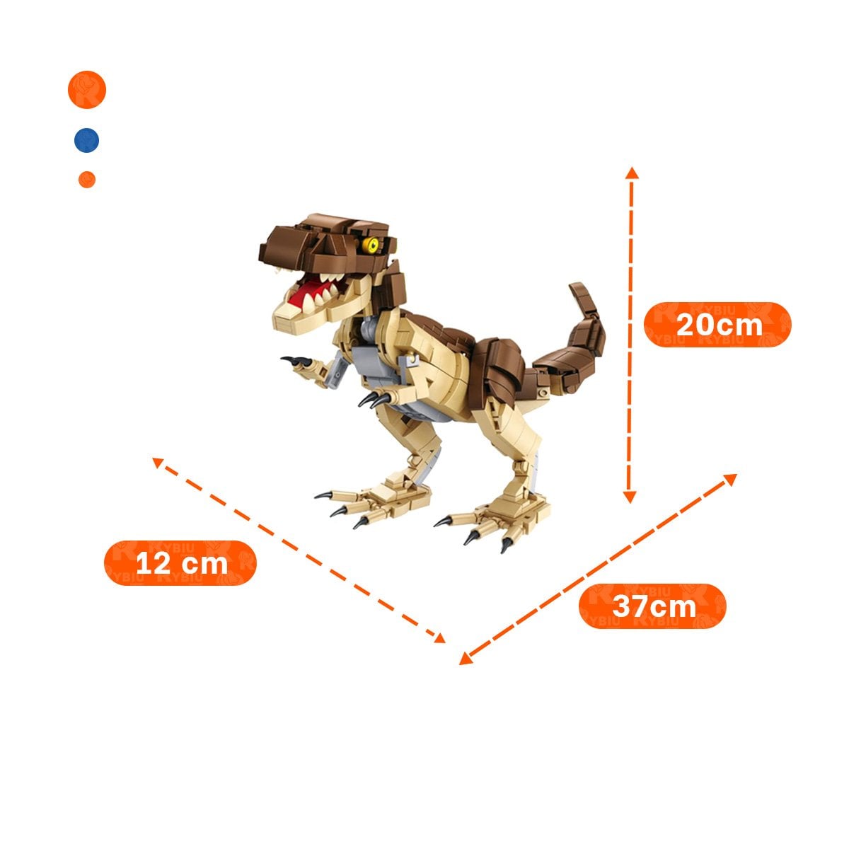 KIT DE CONSTRUCCION DINOSAURIO CON BLOQUES PARA DESARROLLO CREATIVO MANUAL Y+REGALO STICKER - 4