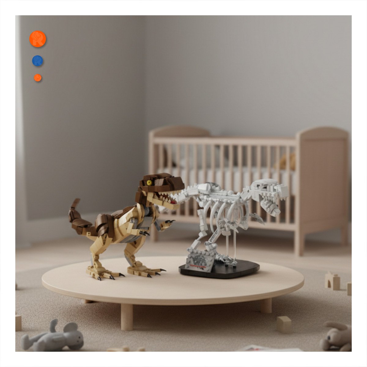 SISTEMA DE CONSTRUCCION DINOSAURIO CON PIEZAS INTERACTIVAS PARA JUEGO EDUCATIVO Y+LIGAS REGALO - 1