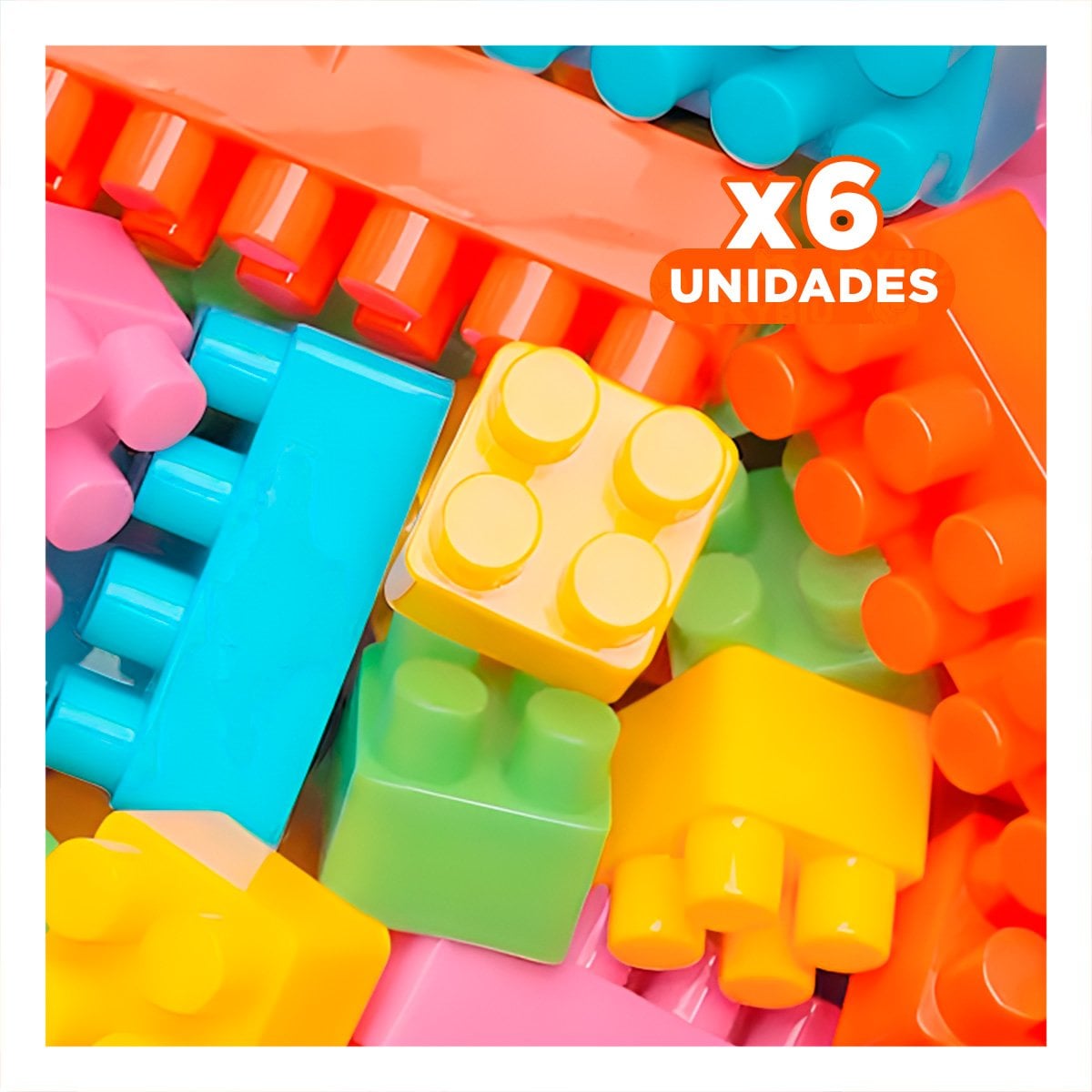 PACK6 SISTEMA CREATIVO MULTICOLOR PARA JUEGO DIDACTICO HOGAR CON BALDE AMPLIO Y+REGALO STICKER - 1