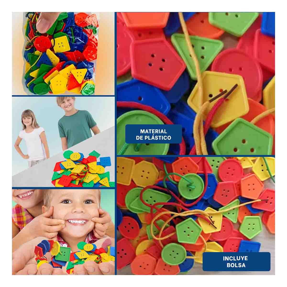 PACK12 SET VISUAL DE BOTONES CON FORMAS GEOMETRICAS PARA EXPERIMENTOS Y+PAPEL REGALO - 2