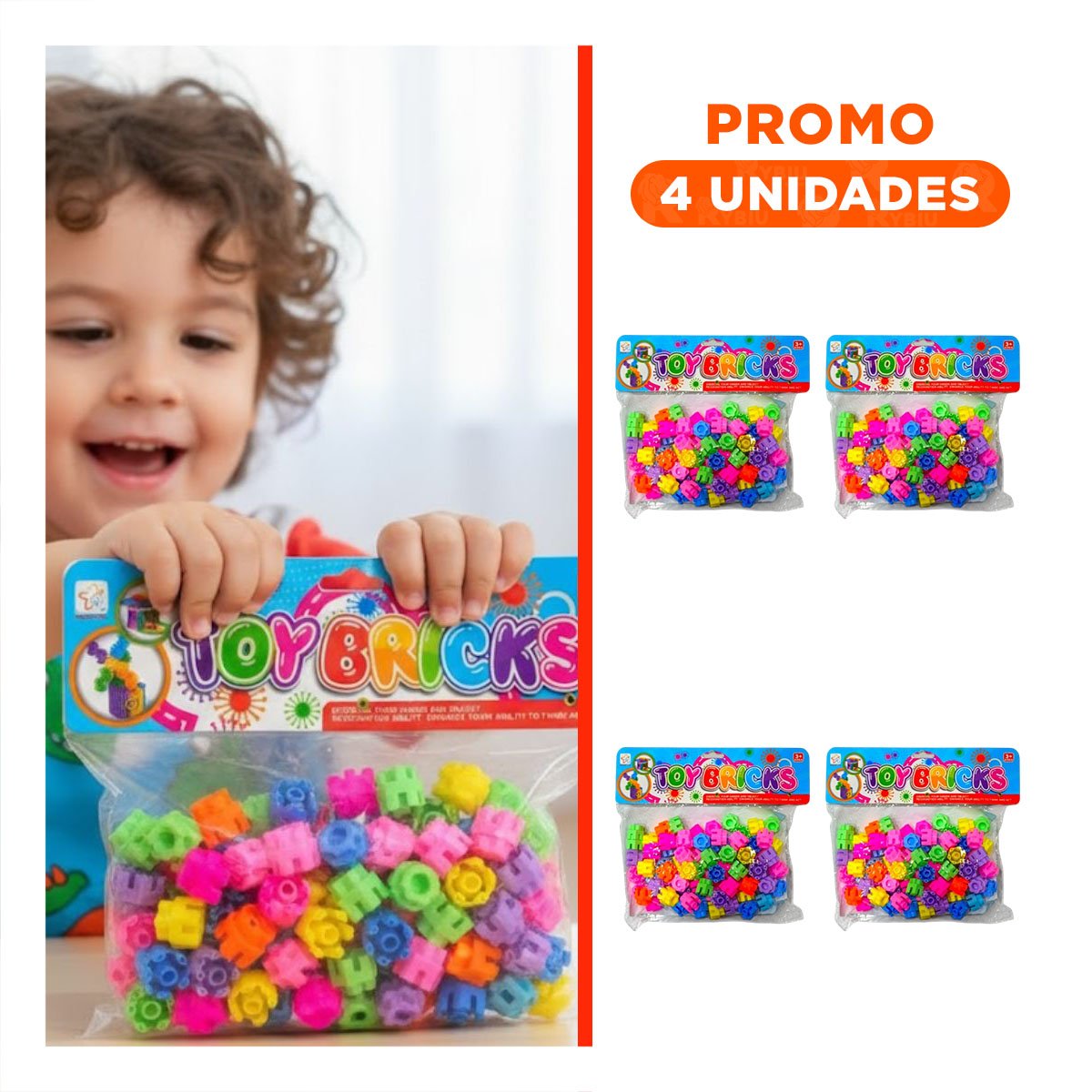 PACK4 JUGUETES DIDACTICOS MULTICOLOR HEXAGONAL PARA DESARROLLO CREATIVO Y+REGALO STICKER - 1