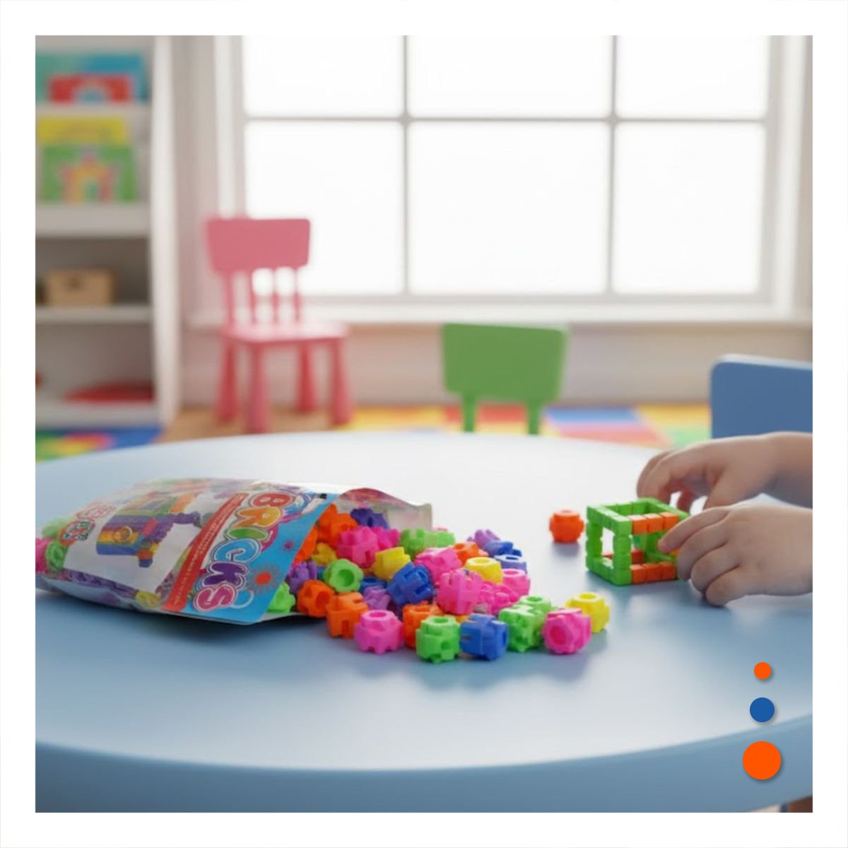 PACK4 JUGUETES DIDACTICOS MULTICOLOR HEXAGONAL PARA DESARROLLO CREATIVO Y+REGALO STICKER - 3