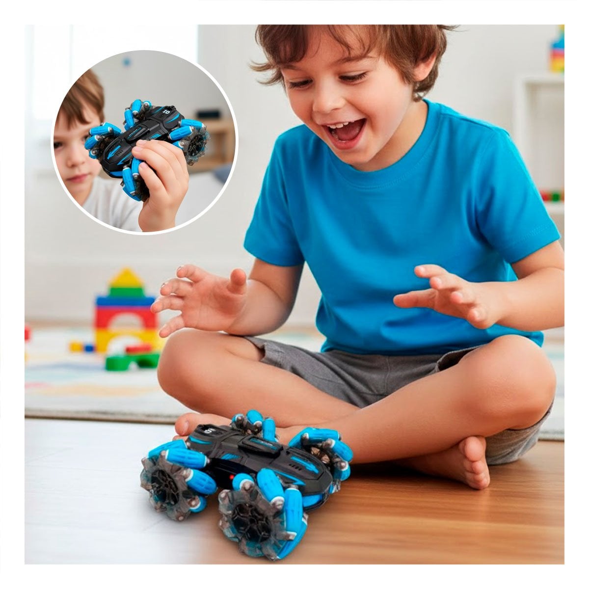 JUGUETE CON CONTROL REMOTO Y GIROS ACROBATICOS PARA ESPACIOS INTERIORES Y+LIGAS REGALO - 2