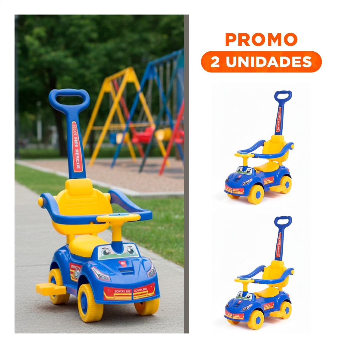 PACK2 VEHICULO DE ARRASTRE PARA USO INTERIOR Y EXTERIOR INFANTIL - 1