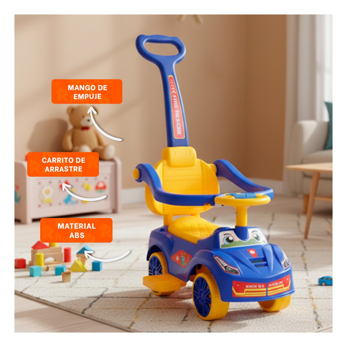 PACK2 VEHICULO DE ARRASTRE PARA USO INTERIOR Y EXTERIOR INFANTIL - 5